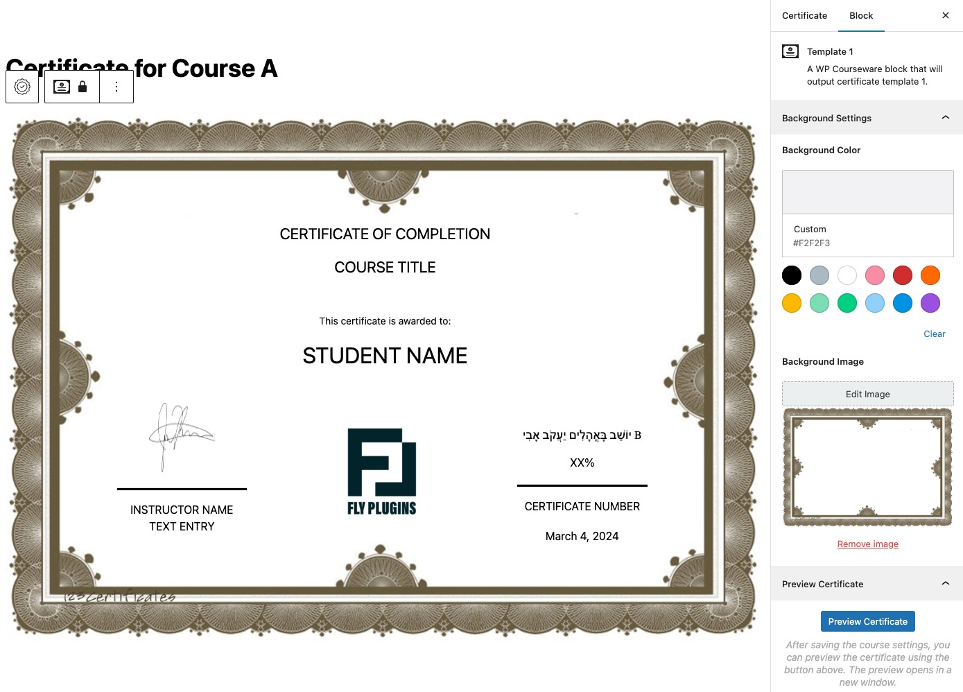 screenshot of WP Courseware